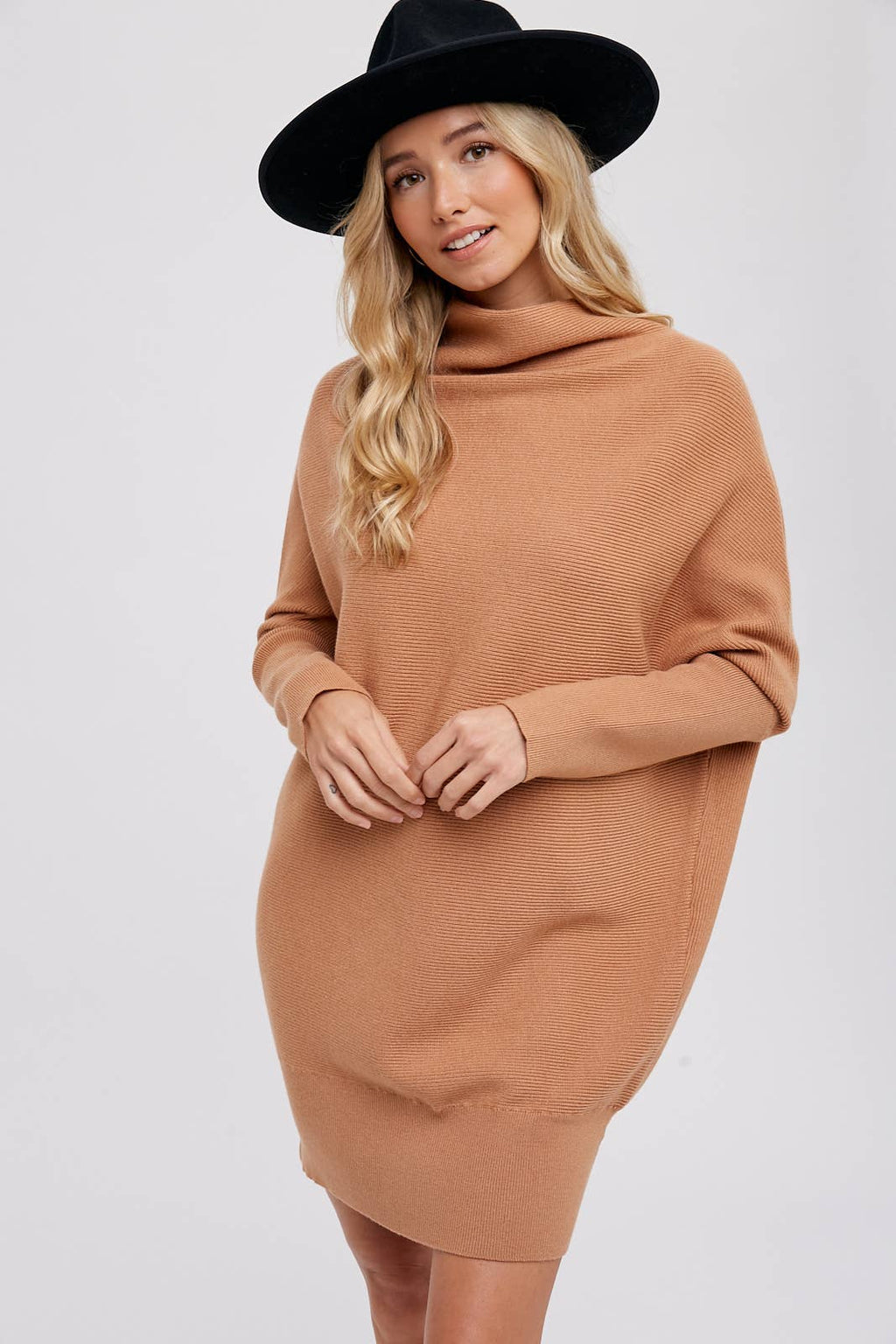 Toast Slouch Neck Dolman Sweater Dress